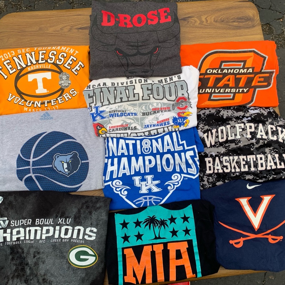 Sports T-Shirt Lot (10 Tees)